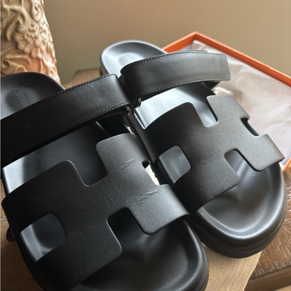 Hermes Black Women's Sandals